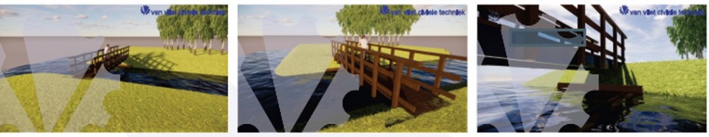 Impressie van de fietsbrug (van Vliet Civiele techniek)
